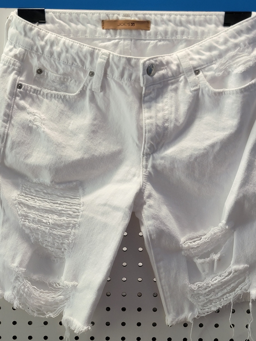Joe's Jeans White Denim Womens Size 27 Distressed Shorts